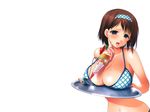  azuma_yuki bikini breasts ice_cream swimsuit 