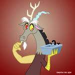  discord_(mlp) draconequus fangs friendship_is_magic horn kitchen_sink male my_little_pony red_eyes sink solo timothy_fay 