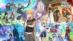  6+boys 6+girls absurdres aether_(genshin_impact) ajaw_(genshin_impact) alhaitham_(genshin_impact) alternate_costume alternate_hairstyle animal_ear_headphones animal_ears apron artist_request basket black_hair black_hoodie black_mask black_pants black_robe black_shirt black_umbrella blonde_hair blue_dress blue_eyes book braid broom broom_riding cellphone crown cyno_(genshin_impact) diluc_(genshin_impact) dress enmaided eyewear_on_head fake_animal_ears flins_(genshin_impact) flower fox_boy fox_ears furina_(genshin_impact) genshin_impact gentilhomme_usher glasses grin gun hair_flower hair_ornament halo hat headphones headset highres holding holding_basket holding_book holding_broom holding_gun holding_phone holding_quill holding_staff holding_weapon holographic_interface hood hoodie hoyofair hu_tao_(genshin_impact) jacket kaveh_(genshin_impact) keqing_(genshin_impact) kinich_(genshin_impact) long_hair looking_at_viewer lumine_(genshin_impact) mademoiselle_crabaletta mage_staff magic maid maid_apron maid_headdress mixed-language_commentary mona_(genshin_impact) multiple_boys multiple_girls navia_(genshin_impact) nilou_(genshin_impact) official_art open_mouth paimon_(genshin_impact) pants phone ponytail quill red_dress red_hair revolver robe shirt short_hair short_hair_with_long_locks smartphone smile staff surintendante_chevalmarin tighnari_(genshin_impact) twin_braids twintails umbrella very_long_hair watch weapon white_jacket white_shirt witch_hat wriothesley_(genshin_impact) wristwatch x_hair_ornament yellow_eyes yumemizuki_mizuki 