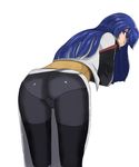  artist_request ass bad_id bent_over blue_eyes blue_hair leaning leaning_forward long_hair looking_back maria_traydor panties panties_under_pantyhose pantyhose square_enix star_ocean star_ocean_till_the_end_of_time underwear 