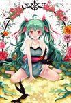  flowers garden girls hatsune miku vocaloid 