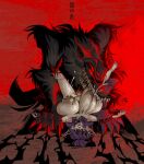 4_toes 5_fingers 5_toes aggressive amara_(grimcrow) ambiguous_penetration areola arm_tuft back_tuft beast_of_darkness berserk_(series) bestiality big_areola big_breasts big_claws big_dom_small_sub bite biting_another black_body black_fur blush bodily_fluids breast_bite breast_play breast_pull breast_squish breast_torture breasts canid canine canis cheek_tuft claw_marks claws creepy_face cum cum_inside cum_overflow dangerous demon dominant dominant_feral dominant_male duo ears_back ejaculation elbow_tuft facial_tuft fangs feet female female_penetrated feral feral_penetrating fingers fluffy fluffy_tail from_front_position fur fuzzy genital_fluids genitals grey_body grey_skin grimcrow hair hi_res huge_breasts humanoid humanoid_on_feral humanoid_penetrated humanoid_pointy_ears lactating legs_up long_hair looking_at_viewer lying male male/female male_penetrating mammal masochism metal metal_claws monster neck_tuft nipple_bite nipple_fetish nipple_play nipples no_pupils nude on_back on_ground on_top open_mouth open_smile penetration penis pinned pinned_arms pivoted_ears pointy_ears predator/prey purple_hair red_background red_eyes robotic_arm robotic_claws robotic_limb rough_sex scary sex shaded sharp_teeth shoulder_tuft simple_background size_difference smaller_penetrated smile squish submissive submissive_female submissive_humanoid tail teeth toes tongue tongue_out tuft wolf