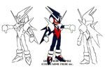  character_sheet concept_art game_freak official_art pulseman simple_background sugimori_ken veil_(pulseman) 