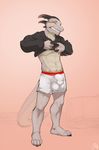  big_balls boxers bulge changing_clothes dragon lizard male patto reptile scalie solo sweater talash underwear 