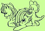  anal anal_penetration anus buttercup_saiyan cutie_mark doggystyle dragon equine female feral friendship_is_magic from_behind green_background green_theme horn interspecies male mammal monochrome my_little_pony penetration penis plain_background pussy scalie sex spike_(mlp) straight twilight_sparkle_(mlp) unicorn 
