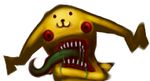  bad_pixiv_id face gen_1_pokemon lowres monster no_humans open_mouth pikachu pokemon pokemon_(creature) red_sclera sido_(slipknot) simple_background solo white_background 