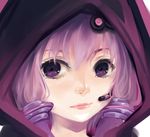  bad_id bad_pixiv_id close-up closed_mouth face headset highres hood hoodie lips looking_at_viewer purple_eyes purple_hair rei_ku_(lucrecia069) smile solo twintails vocaloid voiceroid yuzuki_yukari 