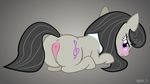  anus black_hair blush butt cutie_mark equine female feral friendship_is_magic hair horse long_hair looking_at_viewer looking_back mammal my_little_pony octavia_(mlp) pony presenting purple_eyes pussy solo syoee_b tail 