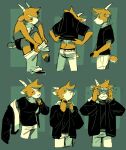  >:3 2025 6_panel_comic anthro belt black_clothing black_jacket black_shirt black_topwear black_underwear bottomwear bovid brown_body brown_fur caprine choker closed_smile clothed clothed_anthro clothed_male clothing digital_drawing_(artwork) digital_media_(artwork) doginacafe dressing dressing_self eddie_(doginacafe) eyewear fur glasses goat hi_res hooves horn jacket jewelry male mammal mouth_closed navel neck_tuft necklace pants partially_clothed_anthro partially_clothed_male putting_on_clothes round_ears scut_tail sequence shirt short_tail simple_eyes smile solo tail topwear tuft underwear wearing_glasses white_body white_bottomwear white_clothing white_fur white_pants 