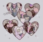  1girl 6+boys anchor_ornament armor battle_tendency black_hair blue_overalls boots braid chain chu_to_hmps cleavage_cutout clothing_cutout crop_top diamond_wa_kudakenai english_commentary family gakuran giorno_giovanna giorno_giovanna's_pose heart_ornament higashikata_josuke higashikata_josuke_(jojolion) high_heel_boots high_heels highres hood hood_down hood_up hooded_overalls hoodie jodio_joestar johnny_joestar jojo_no_kimyou_na_bouken jojo_pose jojolion jonathan_joestar joseph_joestar kujo_jolyne kujo_jotaro long_bangs long_coat long_hair male_focus midriff multiple_boys overalls phantom_blood sailor sailor_collar scarf school_uniform shirt shoulder_armor sleeveless sleeveless_shirt sparkle stardust_crusaders steel_ball_run stone_ocean striped_clothes striped_scarf the_jojolands time_paradox turtleneck vento_aureo white_hoodie wing_ornament zipper 