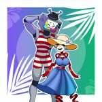 absurd_res animate_inanimate bashful blush bodily_fluids clothing crossover crossover_ship cybernetics cyborg dress duo electronics fabric_creature female for_a_head gangle_(tadc) glitch_productions hat headgear headwear hi_res humanoid interspecies larger_male living_mask machine male male/female mask mr._puzzles object_head one-piece_swimsuit robot robot_joints screen screen_face screen_head size_difference skizzen_senshi smile sun_hat sundress swimwear teardrop tears television the_amazing_digital_circus top_hat tv_head tv_head_robot