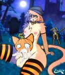 absurd_res anthro balls blush bodily_fluids breasts calico_cat choker clothing cum cum_drip cum_in_mouth cum_inside cum_on_face digital_media_(artwork) domestic_cat dripping duo ejaculation epic_games erection eroticbuni felid feline felis female female/female fishnet_clothing food for_a_head fortnite fruit fur genital_fluids genitals grass gynomorph halloween headless hi_res holidays intersex intersex/female jack-o&#039;-lantern jewelry legwear mammal meow_skulls necklace nipples nude object_head open_mouth outside penetration penis plant pumpkin pumpkin_head pumpkin_masturbation shocked sky smile spice_(fortnite) spitting_cum stockings tail text thick_thighs tongue tongue_out