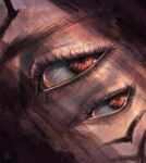  azurerosestudio extra_eyes eye_focus eyelashes highres jujutsu_kaisen orange_eyes red_eyes ryoumen_sukuna_(jujutsu_kaisen) 