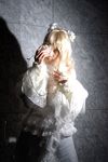  blonde_hair cosplay dress eyepatch flower frills highres houtou_singi_(model) kirakishou photo rozen_maiden ruffles 