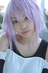  cosplay highres kaieda_kae photo purple_hair rosario+vampire shirayuki_mizore tank_top 