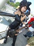  cosplay fingerless_gloves gloves guilty_gear guitar hat i-no instrument itsuya itsuya_(real_life) leather photo thigh-highs thighhighs witch_hat 