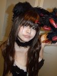  animal_ears capcom cat_ears catgirl claws cosplay felicia fur hachisu paws photo vampire_(game) 
