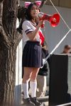  animal_ears bullhorn cat_ears cosplay glasses knee_socks kneehighs law15 megaphone photo school_uniform serafuku 