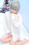  akira akira_(togainu_no_chi) bottomless cosplay dress_shirt photo shirt silver_hair togainu_no_chi touta_miya 