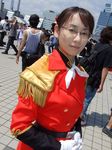  boots colonel_une cosplay glasses gundam gundam_wing lady_une military military_uniform photo tagme_model uniform 