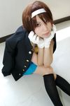  blazer cosplay gloves hairband kneehighs mochiko mochiko_(x-game) photo sailor sailor_uniform school_uniform suzumiya_haruhi suzumiya_haruhi_no_yuuutsu 