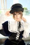  ari_(model) cosplay frills hat heterochromia highres photo rozen_maiden ruffles souseiseki 