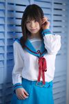  asahina_mikuru cosplay highres katou_mari photo sailor sailor_uniform school_uniform serafuku suzumiya_haruhi_no_yuuutsu 