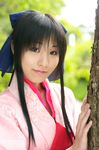  bow cosplay hair_bow hairbow highres japanese_clothes kamiya_kaoru kimono photo rurouni_kenshin suzukaze_yuuki 