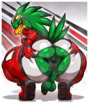 accipitrid accipitriform anthro anus avian backsack balls big_balls big_butt bird blush bodily_fluids butt clothing crouching dhx2kartz eyewear femboy flaccid footwear from_behind_position full_body_suit genitals gloves goggles handwear hi_res huge_butt hyper hyper_butt jet_the_hawk looking_back looking_pleasured male mammal nipple_outline penis piercing presenting presenting_anus presenting_hindquarters puffy_anus racer racing_suit saggy_balls sega sex shoes skindentation sonic_riders sonic_the_hedgehog_(series) spandex spread_anus spread_butt spread_legs spreading text thick_thighs tight_clothing torn_clothing wardrobe_malfunction wide_hips