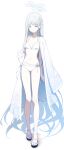  1girl absurdres arms_behind_back artist_request bikini blue_archive blush braid breasts colored_eyelashes floral_print full_body grey_eyes hair_intakes hair_ornament halo haori haori_partially_removed highres holding_own_arm japanese_clothes jewelry legs long_hair looking_at_viewer multiple_views nagusa_(blue_archive) nagusa_(swimsuit)_(blue_archive) navel necklace official_alternate_costume official_art pale_skin sandals side_braid sleeves_past_wrists small_breasts smile snowflake_hair_ornament solo stomach straight_hair string_bikini swimsuit tachi-e v very_long_hair white_bikini white_eyelashes white_hair white_haori 