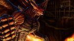  2boys 2guys armor demon&#039;s_souls demon's_souls dragon dragon_god from_software glowing great_sword highres lava molten_rock monster multiple_boys ruins souls_(from_software) sword weapon 