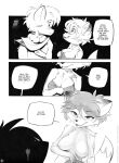 2025 absurd_res aged_up alex_(horemheb) anthro artist_name big_breasts biped black_and_white breasts bribery_with_sex canid canine cheek_tuft cleavage_cutout clothed clothing comic covering covering_breasts covering_self cutout dialogue duo ear_piercing english_text eyebrow_piercing facial_piercing facial_tuft female fire fox gauged_ear hair hi_res horemheb inviting looking_at_another magic magic_user male male/female mammal mephitid monochrome multiple_scenes night nipples nose_piercing open_mouth piercing presenting presenting_breasts seductive short_hair skunk solo speech_bubble standing surprised teeth text tongue tuft undressing undressing_another url zeke_(horemheb)