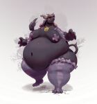 2022 2_horns 3_toes 4_fingers anthro arm_warmers armwear belly big_belly big_breasts biped black_body black_ears black_eyes black_fur black_tail bovid breasts caprine caprine_demon christmas clothed clothing colored cracked_ground deep_navel demon english_description eyelashes feet female female_anthro fingers floppy_ears fur goat_demon grey_horn hair hi_res holidays horn huge_belly huge_thighs jewelry krampus legwear mammal miluinaoxie morbidly_obese morbidly_obese_anthro morbidly_obese_female navel necklace nipple_tape obese obese_anthro obese_female occult_symbol overweight overweight_anthro overweight_female pantsless pantsless_anthro pantsless_female partially_clothed partially_clothed_anthro partially_clothed_female pasties pentagram pentagram_necklace plantigrade purple_arm_warmers purple_armwear purple_clothing purple_hair purple_legwear purple_pasties purple_stockings purple_thigh_highs shaded shirtless shirtless_anthro shirtless_female simple_background solo standing stockings symbol tail tail_tuft tape thick_thighs thigh_highs thin_tail toes tuft white_background wide_hipped_anthro wide_hipped_female wide_hips yellow_jewelry yellow_necklace yellow_sclera