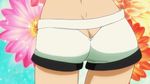  animated animated_gif aquarion_(series) aquarion_evol ass ass_cutout ass_shake bouncing_breasts breasts butt_crack cleavage fang green_hair short_hair short_shorts shorts sousei_no_aquarion zessica_wong 