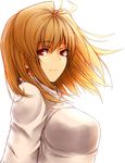  arcueid_brunestud blonde_hair breasts large_breasts non-web_source red_eyes revision short_hair solo sweater transparent_background tsukihime turtleneck upper_body zeshiki 