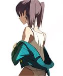  amasawa_yuuko bad_id bad_pixiv_id bare_shoulders brown_hair dennou_coil from_behind jacket panties shimeji_(simeji227) short_hair solo tank_top twintails underwear undressing 