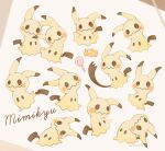  absurdres blush_stickers candy character_name commentary_request food highres lollipop mimikyu mofucoffee no_humans pokemon pokemon_(creature) pokemon_focus swirl_lollipop twitter_username wavy_mouth white_background wrapped_candy 