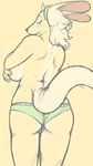  blue_eyes breasts butt chubby female frank_westerveldt hair hairband kangaroo looking_at_viewer mammal marsupial overweight panties ritts sketch solo tail thick_tail topless underwear wide_hips 
