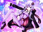  blush purple_eyes purple_hair purple_legwear short_hair_with_long_locks sidelocks smile solo star thighhighs vocaloid voiceroid yoitsukishin yuzuki_yukari 