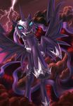  amazing animal_ears blue_eyes equine evil_grin female feral friendship_is_magic hair horn horse mammal my_little_pony nightmare_moon_(mlp) pony smile teeth two_tone_hair winged_unicorn wings 