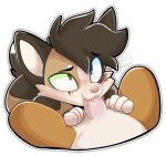 2022 alpha_channel anthro blush bodily_fluids brown_body brown_fur brown_hair canid canine canis colored digital_drawing_(artwork) digital_media_(artwork) domestic_dog duo faceless_character faceless_male fellatio fur genitals hair heterochromia looking_up male male/male mammal nude oral penile penis penis_in_mouth pink_nose rose_puppies saliva saliva_on_penis sex shaded simple_background tan_body tan_fur transparent_background