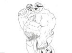  black_and_white bulge candy chubby eye_patch eyewear gay human jack_o'_lantern macro male mammal micro monochrome musclegut muscles nipples pubes pumpkin size_difference smug thong unknown_artist vore what 