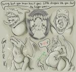 abdominal_bulge absurd_res arkailart belly_blush blush bodily_fluids body_blush body_in_mouth body_inside_body charizard dragon duo fangs generation_1_pokemon hand_on_belly hi_res membrane_(anatomy) membranous_wings mouth_shot mythological_creature mythological_scalie mythology neck_bulge nintendo open_mouth oral_vore pokemon pokemon_(species) reverse_mouth_shot rumbling_stomach saliva saliva_on_tongue saliva_string scalie size_difference smoke smoke_from_nose swallowing swallowing_sound_effect teeth tongue tongue_out vore wings