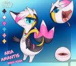 absurd_res animal_genitalia aria_(suiro) black_body blue_eyes chibi cloaca collar collar_only color_swatch cute_fangs digital_drawing_(artwork) digital_media_(artwork) fangs female female_feral feral forked_tongue fur generation_5_pokemon genitals hair hi_res horizontal_cloaca markings mouth_shot multicolored_body multiple_panel narrowed_eyes nintendo nude open_mouth pink_body pink_hair pokemon pokemon_(species) reference_image reptile scalie simple_background snake snivy solo standing stellaamoris striped_markings stripes teeth tongue tongue_out white_body white_fur white_hair yellow_body