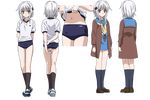  high_school_dxd school_uniform schoolgirl silver_hair skirt toujou_koneko 