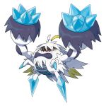  arms_up artist_request crabominable empty_eyes full_body ice mega_crabominable mega_pokemon no_humans official_art open_mouth pokemon pokemon_(creature) pokemon_focus pokemon_legends:_z-a second-party_source solo teeth transparent_background 
