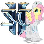  bodysuit crossover equine female feral fluttershy_(mlp) friendship_is_magic ghost_(starcraft) hair horse icon kerrigan mammal my_little_pony pegasus pink_hair pony skinsuit smile starcraft starcraft_2 terran wings 