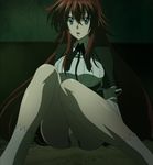  1girl blue_eyes high_school_dxd highres long_hair panties red_hair rias_gremory sitting solo spread_legs underwear 