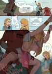  absurd_res anthro anthro_penetrating anthro_penetrating_humanoid big_breasts blin_(tloz) blonde_hair blush bokoblin breasts censored comic dialogue english_text genitals group hair hi_res humanoid humanoid_on_anthro humanoid_penetrated humanoid_pointy_ears hylian nintendo nipples penetration penis pointy_ears princess_zelda purah sex speech_bubble text the_legend_of_zelda wjs07 
