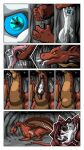  9:16 ambiguous_gender animal_genitalia animal_penis anthro armor blue_eyes bodily_fluids canid canine canine_genitalia canine_penis cave_background claws close-up comic digestion_implied digital_drawing_(artwork) digital_media_(artwork) dragon duo esophagus facial_scar feral finger_claws fox fur genitals hi_res horn inside_mouth inside_stomach internal interspecies licking male male/ambiguous mammal marble_fox medieval_armor mythological_creature mythological_scalie mythology neck_bulge nude onomatopoeia oral_vore penis red_body red_fox red_scales reptile saliva saliva_on_tongue saliva_string scales scalie scar size_difference sound_effects swallowing text theo_crox theocrox toe_claws tongue tongue_out true_fox vore white_body white_fur wings worried yellow_eyes 
